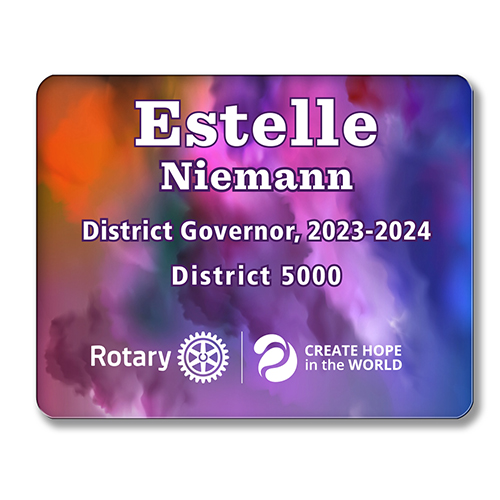 Rotary 2023-2024 Theme - Large Acrylic Badge - 3-1/2